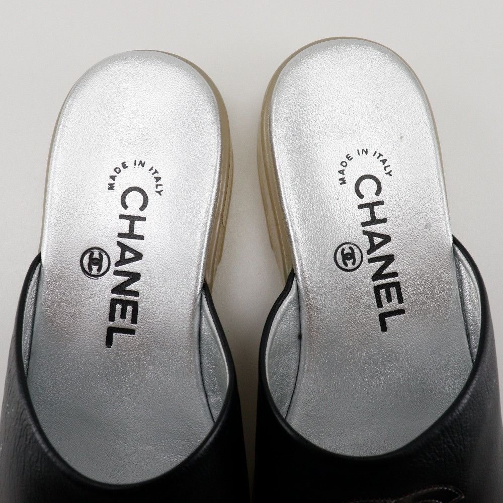 Chanel Chanel Chanel Coco Mark Leather Sandals Leather Shoes DUTY FREE for USA Size ONE SIZE - 6 Thumbnail