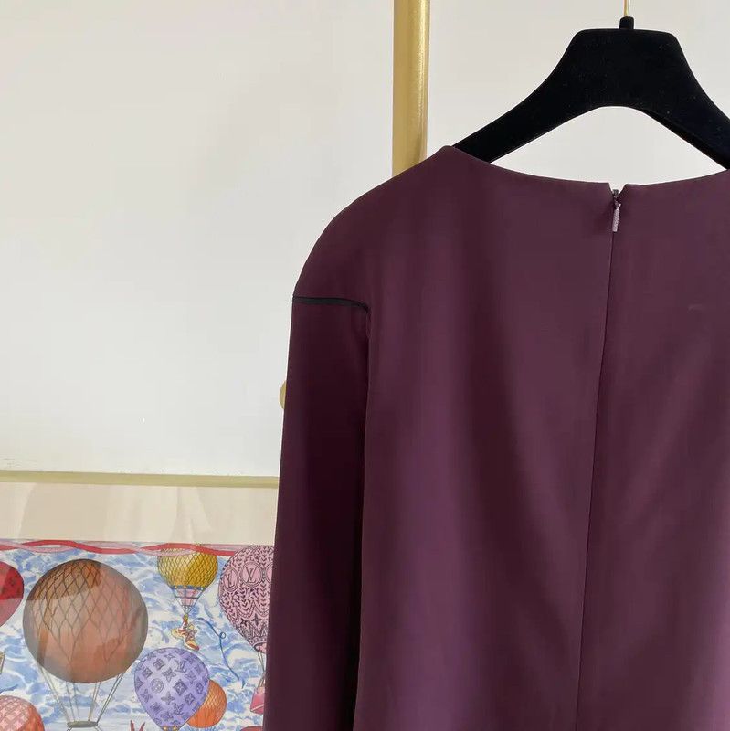Versace Versace Long Sleeve Violet Dress for Women 0089 Size XL / US 12-14 / IT 48-50 - 5 Thumbnail