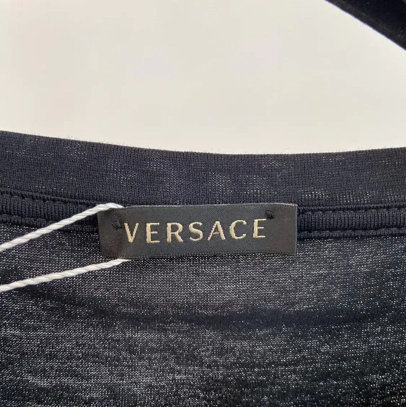 Versace Versace Women's Black Cotton Short Sleeve T-Shirt 0089 Size M / US 6-8 / IT 42-44 - 6 Thumbnail
