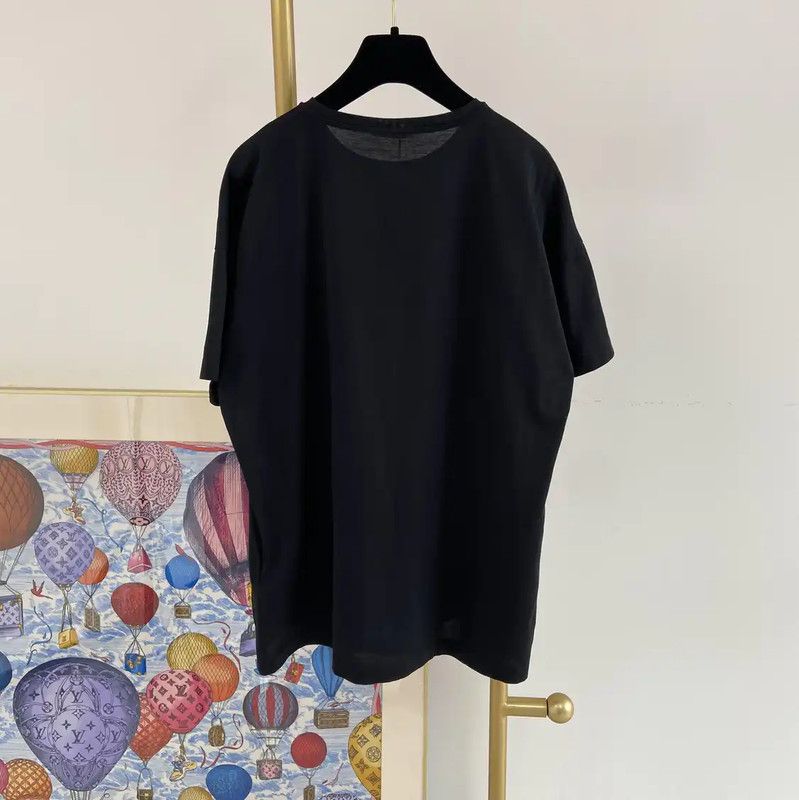 Versace Versace Women's Black Cotton Short Sleeve T-Shirt 0089 Size M / US 6-8 / IT 42-44 - 2 Thumbnail