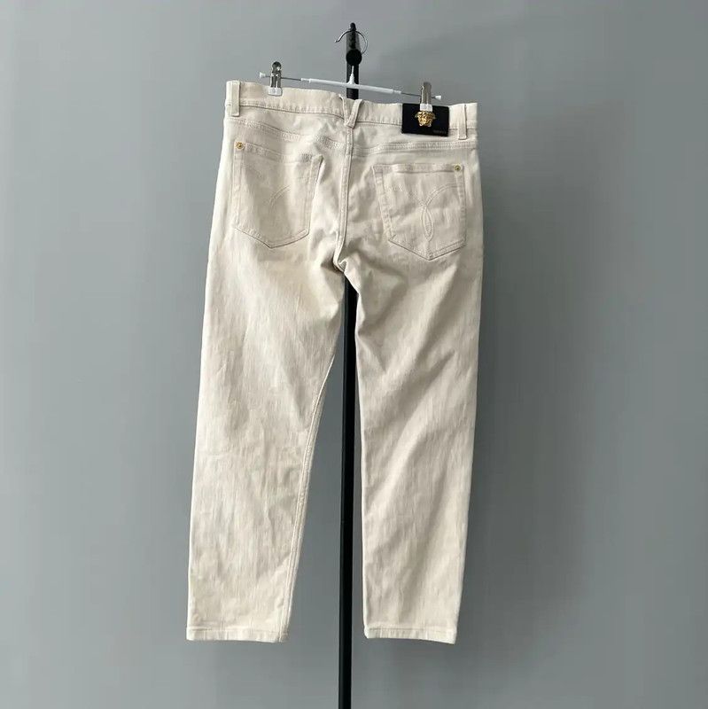 Versace Versace White Cotton Women's Jeans Size XS 0089 Size 22" - 2 Thumbnail