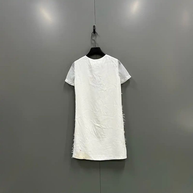 Versace Versace White Short Sleeve Dress for Summer 0089 Size ONE SIZE - 2 Thumbnail