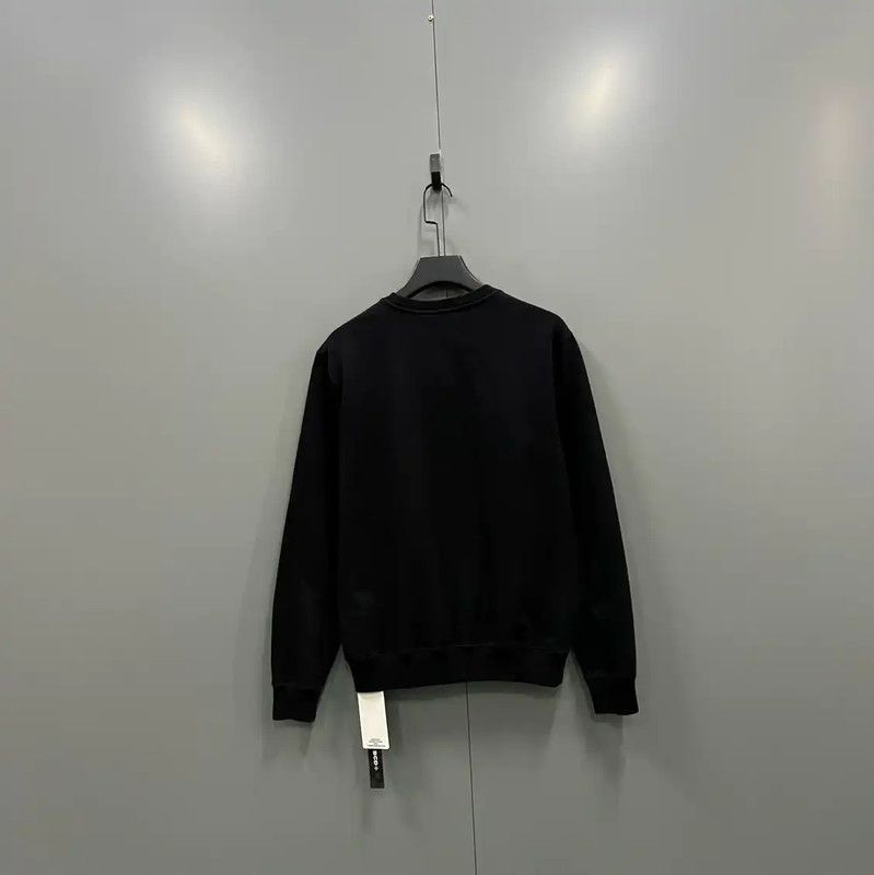 Versace Versace Black Cotton Long Sleeve Crop Sweatshirt 0089 Size S / US 4 / IT 40 - 2 Thumbnail