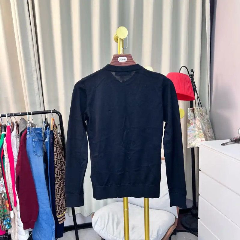 Versace Versace Black Wool Cardigan for Women 0089 Size M / US 6-8 / IT 42-44 - 2 Thumbnail