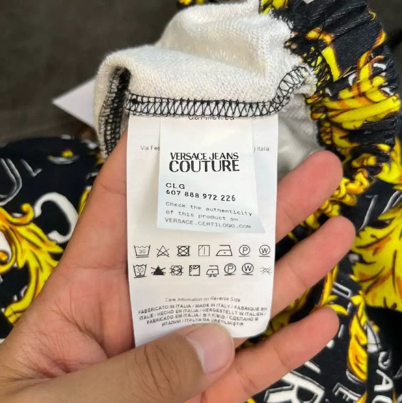 Versace Versace Yellow Cotton Cropped Sweatshirt 0089 Size XS / US 0-2 / IT 36-38 - 5 Thumbnail