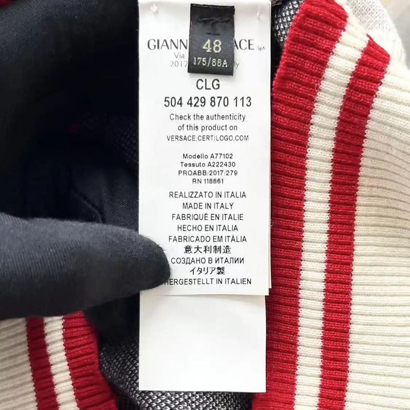 Versace Versace Grey Wool Medusa Sweater for Women 0089 Size L / US 10 / IT 46 - 5 Thumbnail