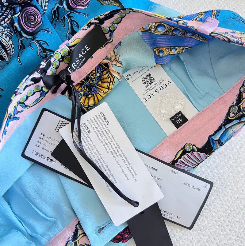 Versace Versace Multicolor Silk Women's Shorts 0089 Size 23" - 5 Thumbnail
