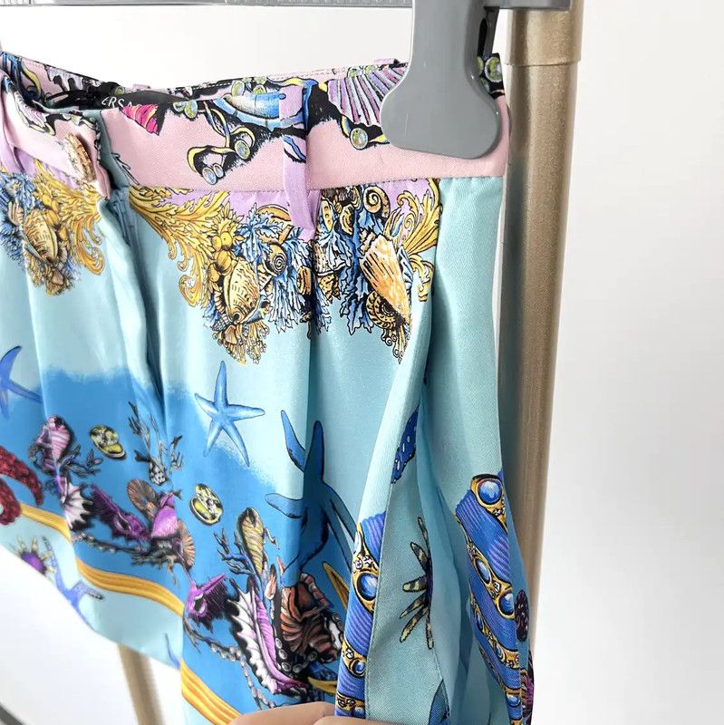 Versace Summer Multi-Color Silk Shorts 0089