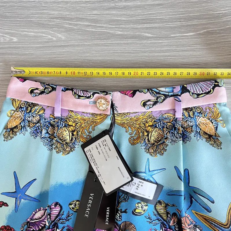 Versace Summer Multi-Color Silk Shorts 0089