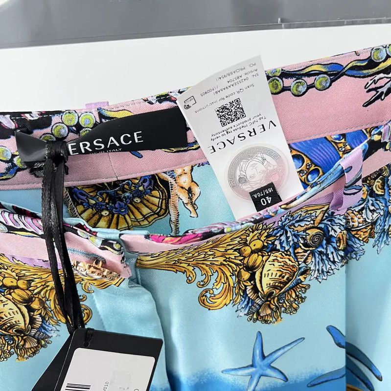 Versace Summer Multi-Color Silk Shorts 0089