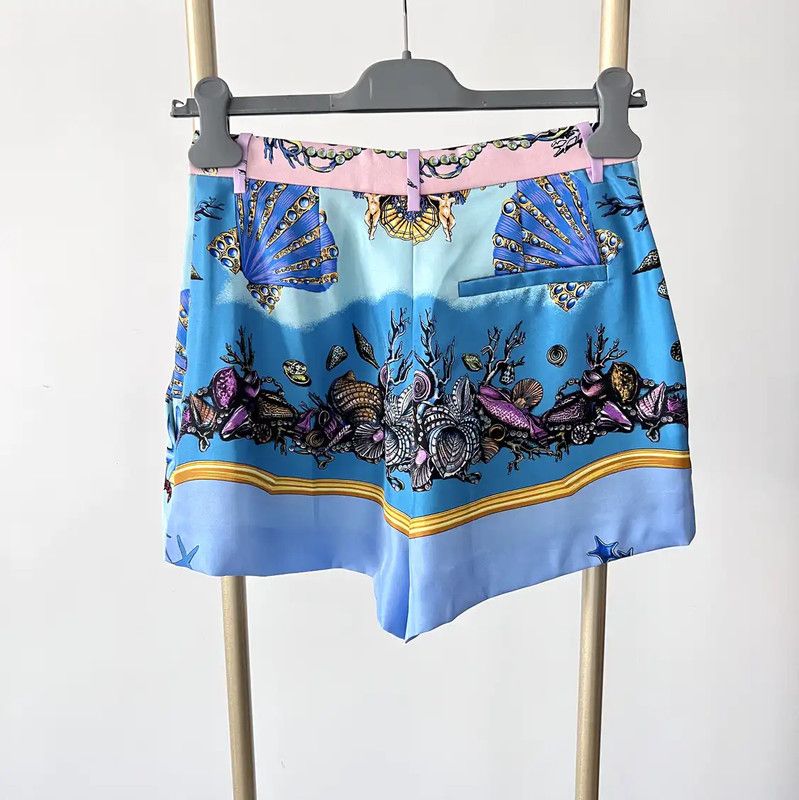 Versace Summer Multi-Color Silk Shorts 0089