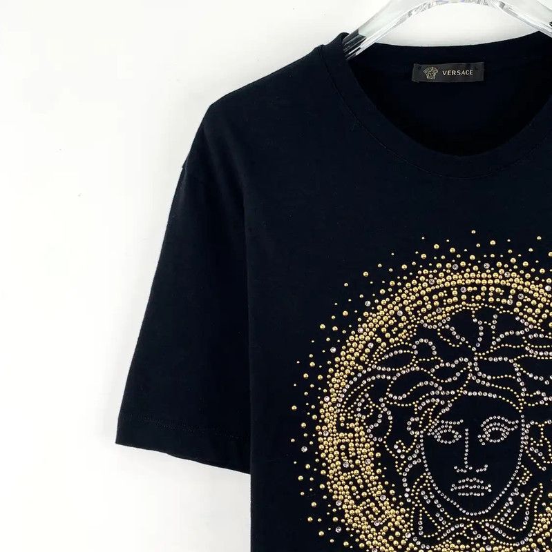 Versace Versace Black Cotton Women's T-Shirt 0089 Size M / US 6-8 / IT 42-44 - 3 Thumbnail