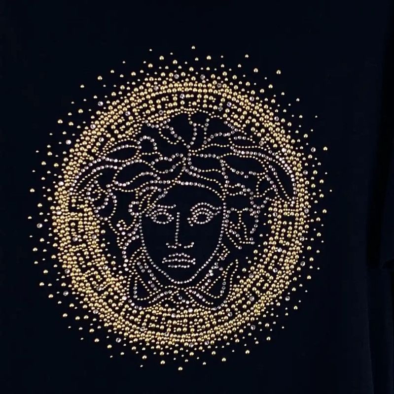 Versace Versace Black Cotton Women's T-Shirt 0089 Size M / US 6-8 / IT 42-44 - 4 Thumbnail