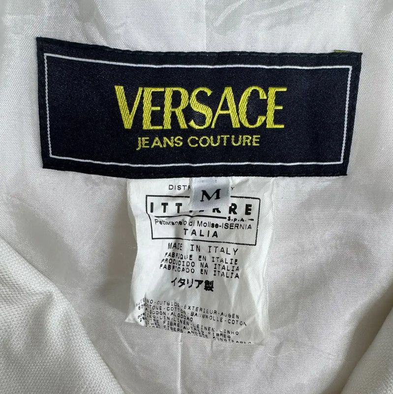 Versace Versace Women's White Cotton Trench Coat 0089 Size M / US 6-8 / IT 42-44 - 3 Thumbnail