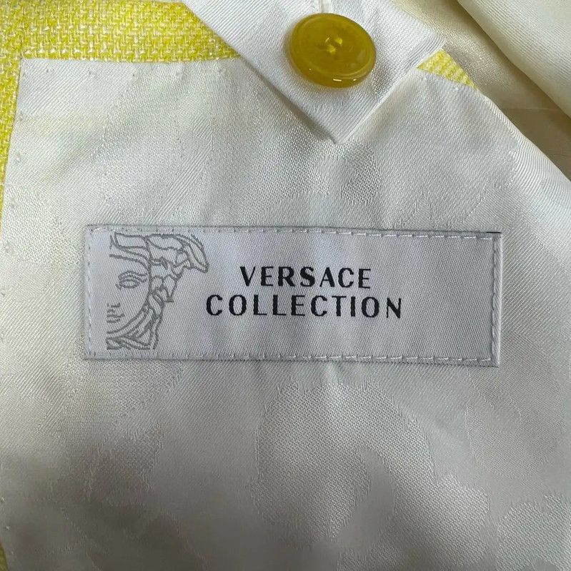 Versace Versace Yellow Cotton Women's Jacket 0089 Size ONE SIZE - 3 Thumbnail