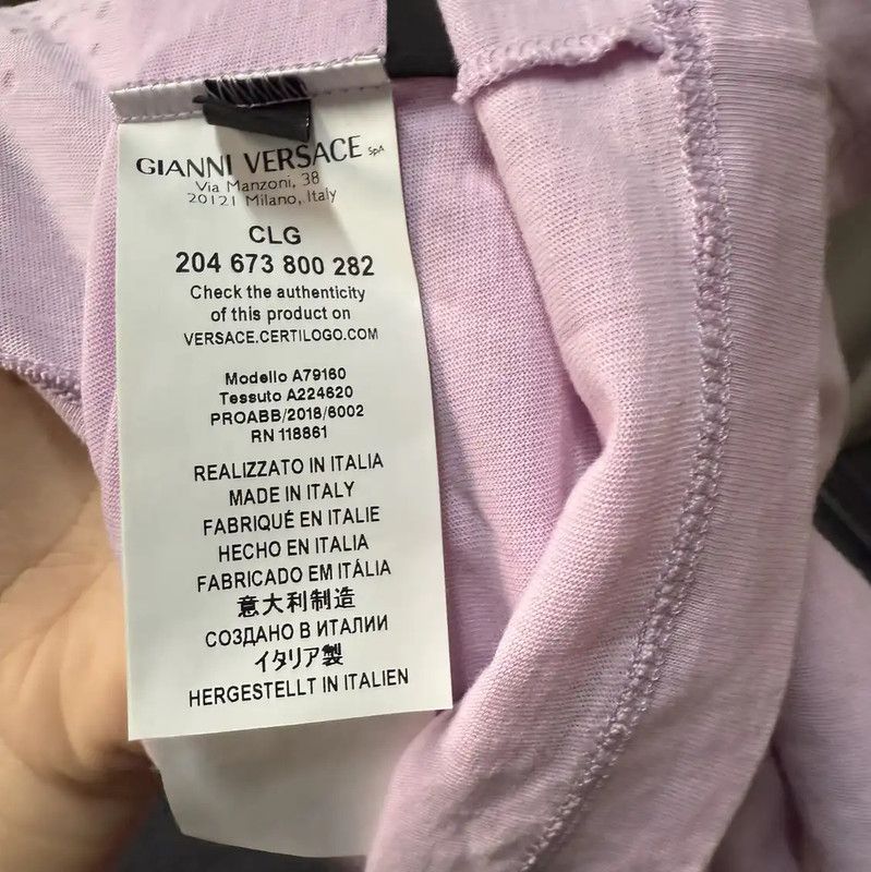 Versace Versace Pink Cotton Women's T-Shirt 0089 Size S / US 4 / IT 40 - 4 Thumbnail