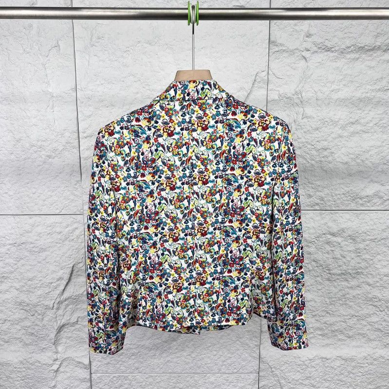 Versace Versace Colorful Cotton Women's Jacket 0089 Size ONE SIZE - 2 Thumbnail
