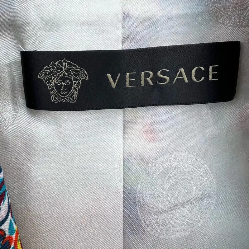 Versace Versace Colorful Cotton Women's Jacket 0089 Size ONE SIZE - 3 Thumbnail