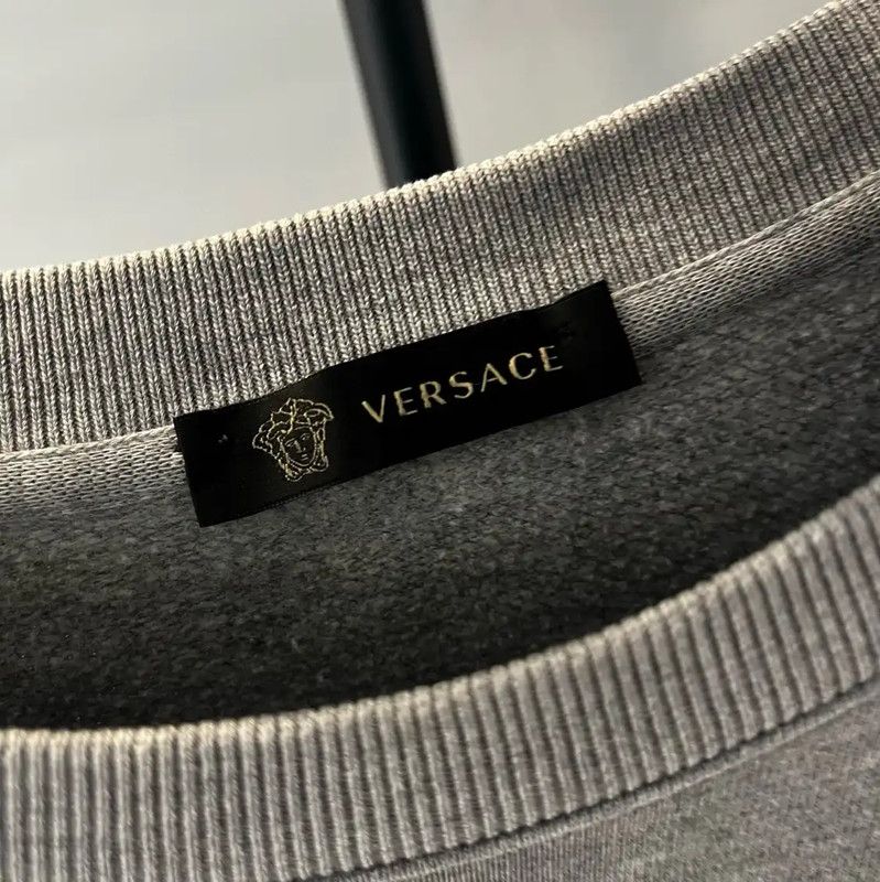 Versace Versace Gray Cotton Long Sleeve Sweatshirt 0089 Size M / US 6-8 / IT 42-44 - 3 Thumbnail