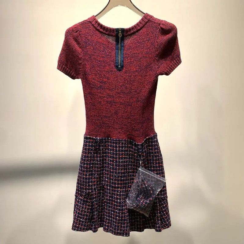 Versace Versace Red Wool Dress for Women 0089 Size S / US 4 / IT 40 - 2 Thumbnail