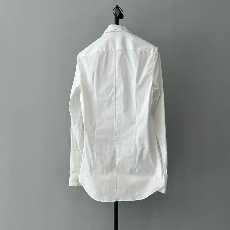 Versace Versace White Cotton Long Sleeve Shirt 0089 Size S / US 4 / IT 40 - 2 Thumbnail