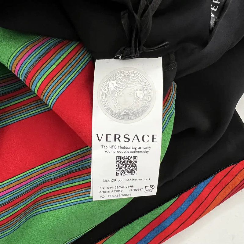 Versace Versace Multicolor Summer Mini Skirt XS 0089 Size 22" - 8 Thumbnail