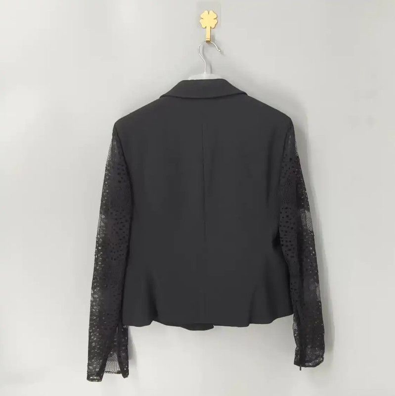 Versace Versace Black Women's Jacket with Lace Sleeves 0089 Size XL / US 12-14 / IT 48-50 - 2 Thumbnail
