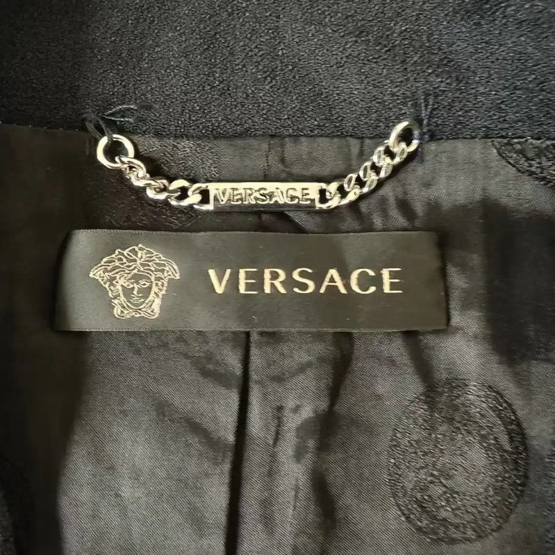 Versace Versace Black Women's Jacket with Lace Sleeves 0089 Size XL / US 12-14 / IT 48-50 - 3 Thumbnail