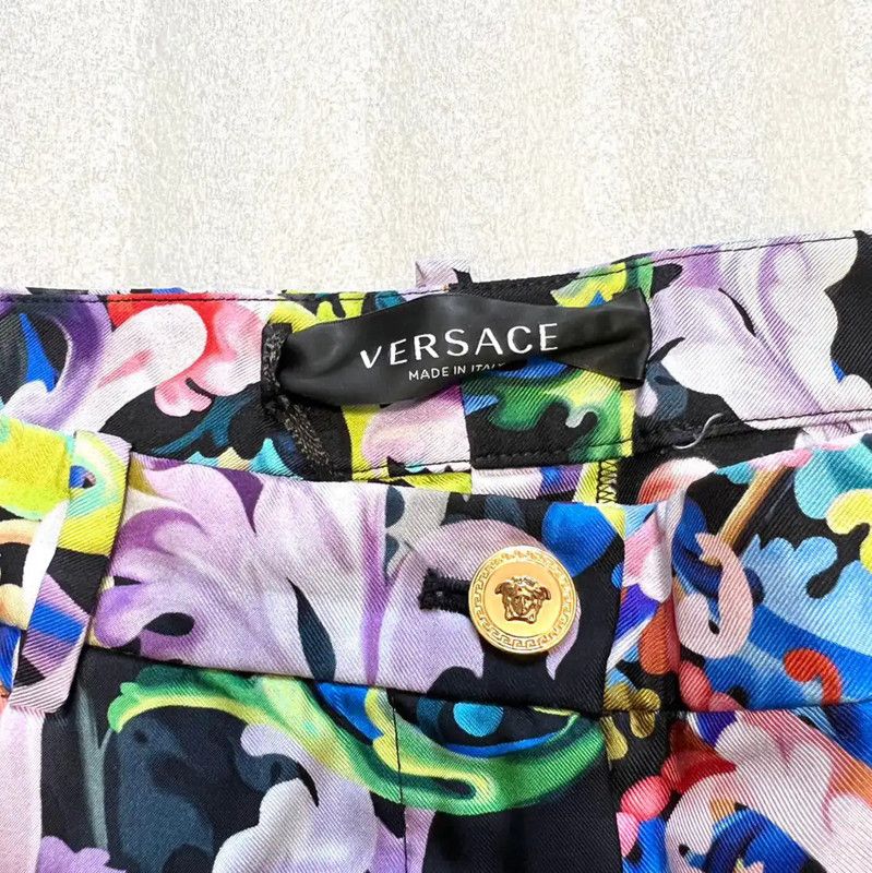 Versace Versace Multicolor Silk Summer Shorts 0089 Size 22" - 7 Thumbnail