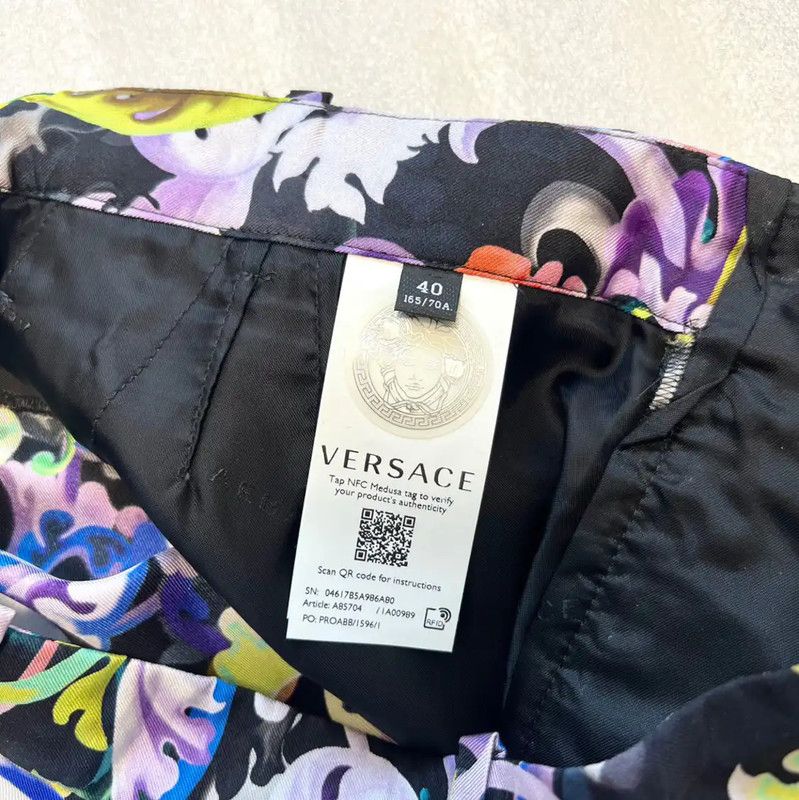 Versace Versace Multicolor Silk Summer Shorts 0089 Size 22" - 8 Thumbnail
