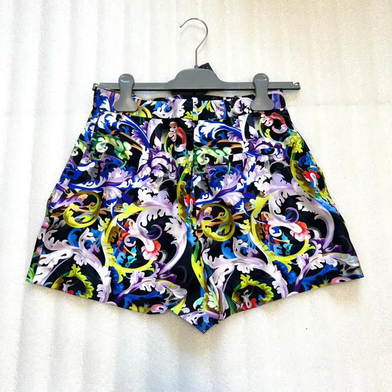 Versace Versace Multicolor Silk Summer Shorts 0089 Size 22" - 5 Thumbnail