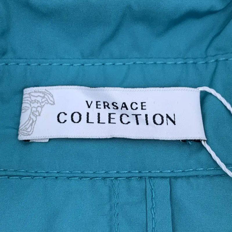Versace Versace Aqua Polyester Women's Trench Coat 0089 Size ONE SIZE - 5 Thumbnail