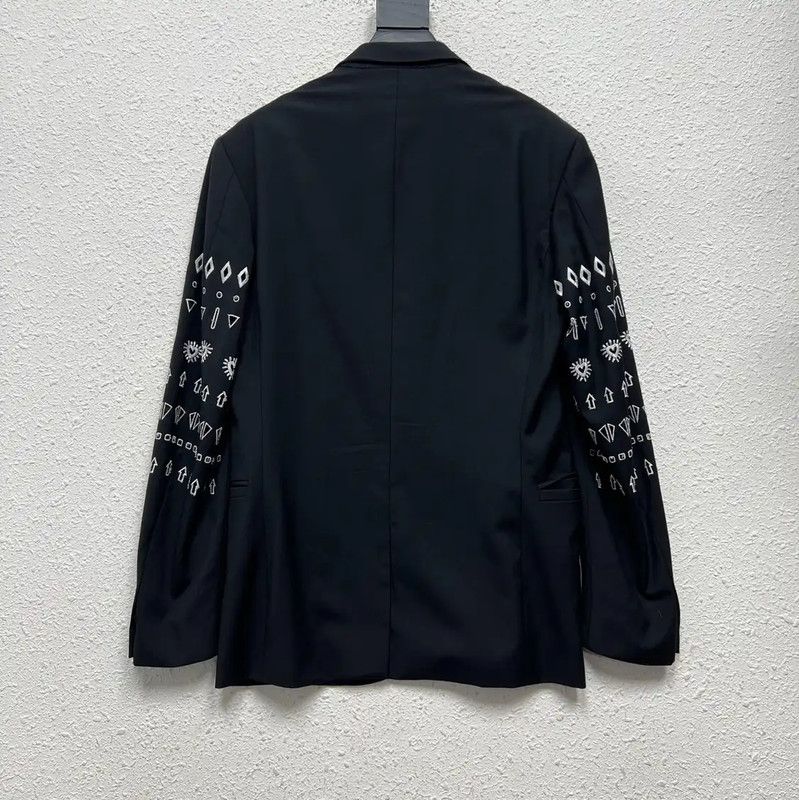 Versace Versace Black Cotton Embroidered Women's Jacket 0089 Size ONE SIZE - 2 Thumbnail