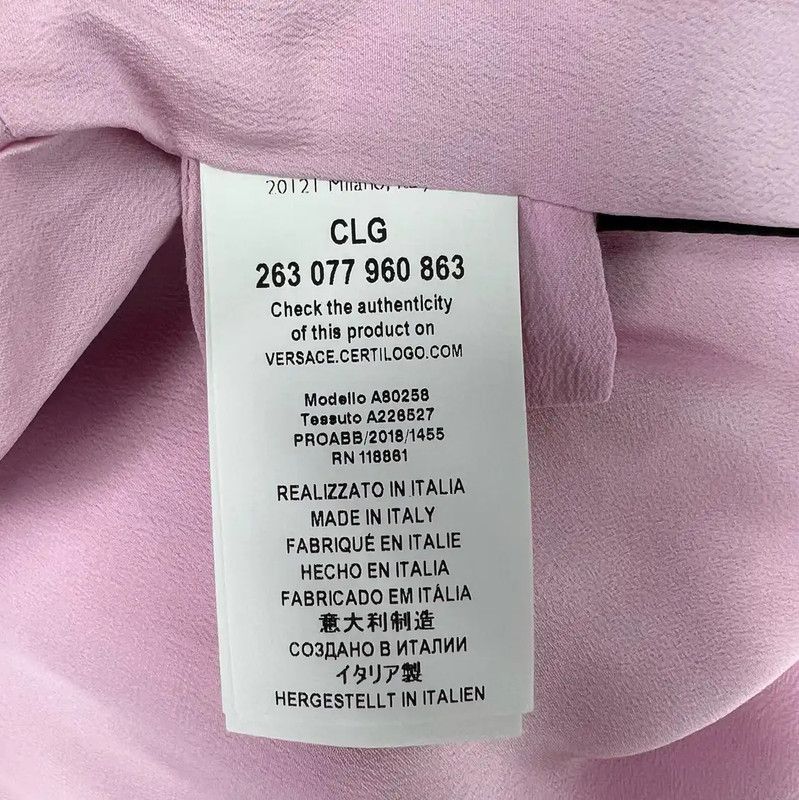 Versace Versace Pink Cotton Dress for Women 0089 Size M / US 6-8 / IT 42-44 - 4 Thumbnail
