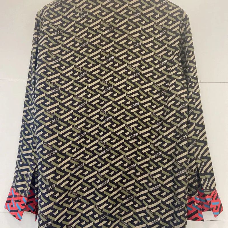 Versace Versace Multicolor Silk Shirt for Women 0089 Size M / US 6-8 / IT 42-44 - 3 Thumbnail
