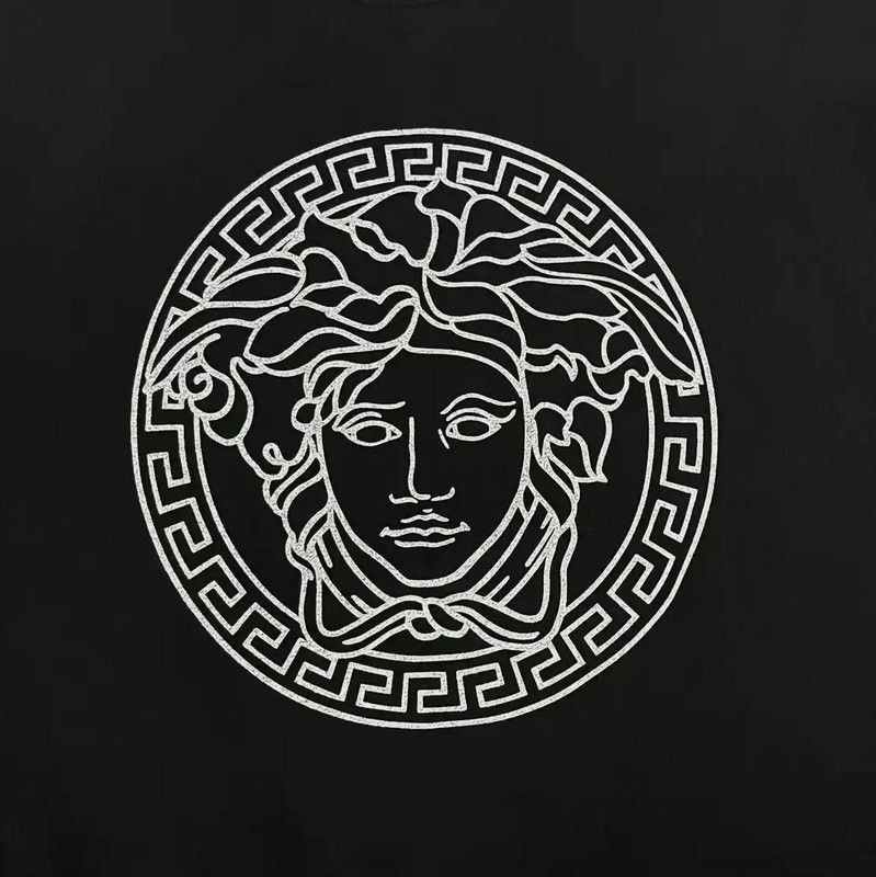 Versace Versace Black Cotton Medusa Short Sleeve Sweatshirt 0089 Size M / US 6-8 / IT 42-44 - 5 Thumbnail