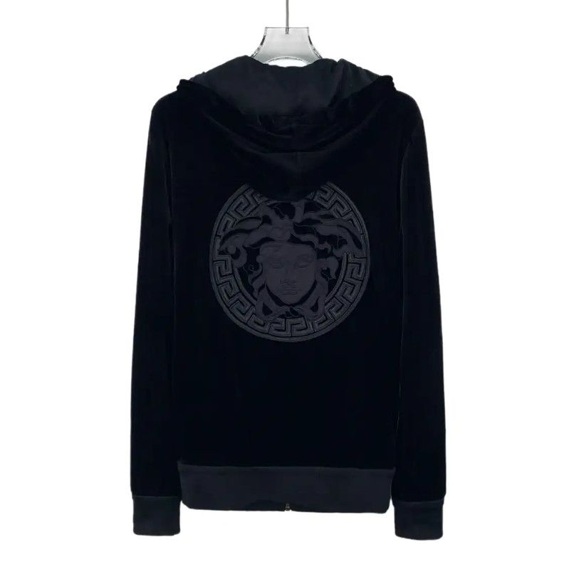 Versace Versace Black Women's Jacket with Hoodie 0089 Size S / US 4 / IT 40 - 2 Thumbnail