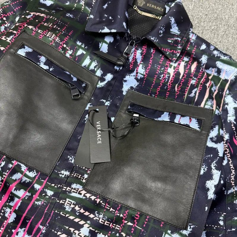 Versace Versace Multicolor Leather Women's Jacket 0089 Size S / US 4 / IT 40 - 3 Thumbnail