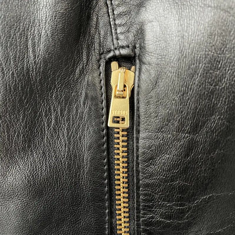 Versace Versace Black Women's Leather Jacket Large 0089 Size L / US 10 / IT 46 - 7 Thumbnail