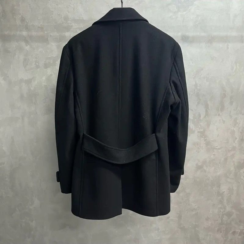 Versace Versace Black Wool Double-Breasted Coat 0089 Size XL / US 12-14 / IT 48-50 - 5 Thumbnail