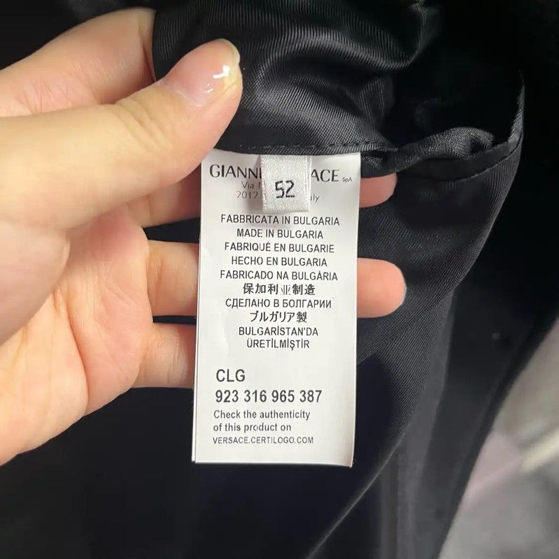 Versace Versace Black Wool Double-Breasted Coat 0089 Size XL / US 12-14 / IT 48-50 - 4 Thumbnail