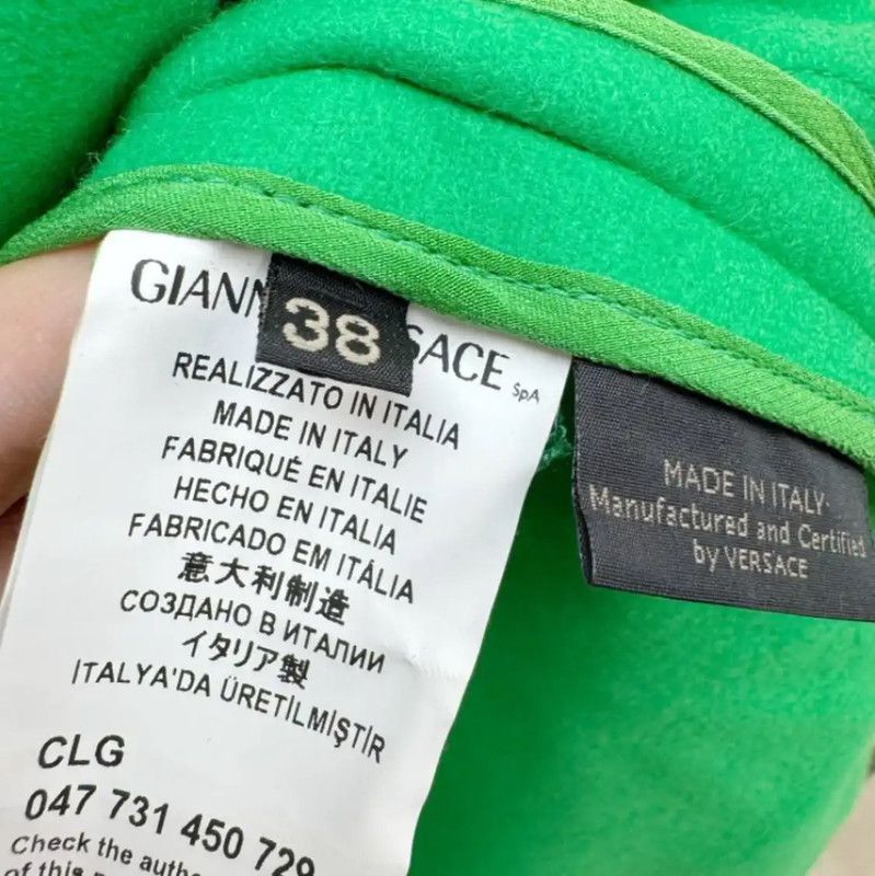 Versace Versace Green Wool Winter Coat for Women 0089 Size M / US 6-8 / IT 42-44 - 7 Thumbnail