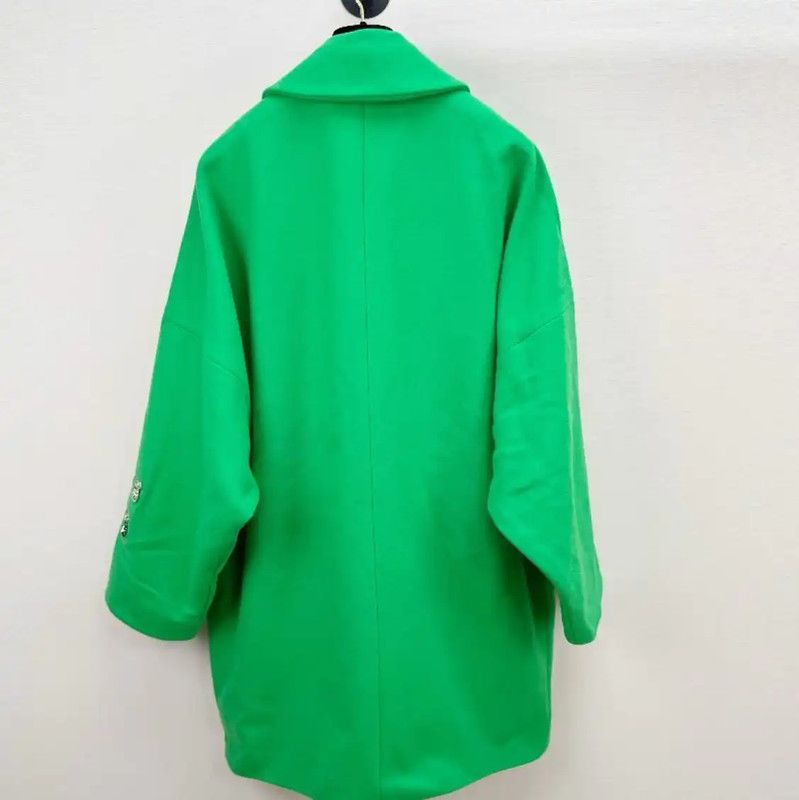 Versace Versace Green Wool Winter Coat for Women 0089 Size M / US 6-8 / IT 42-44 - 2 Thumbnail