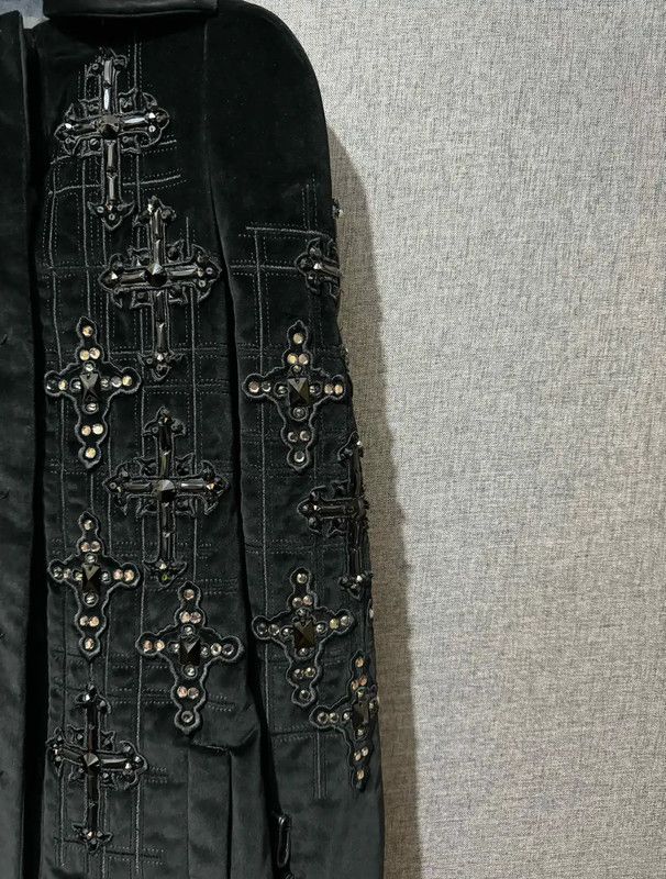 Versace Versace Black Embroidered Women's Coat 0089 Size S / US 4 / IT 40 - 4 Thumbnail
