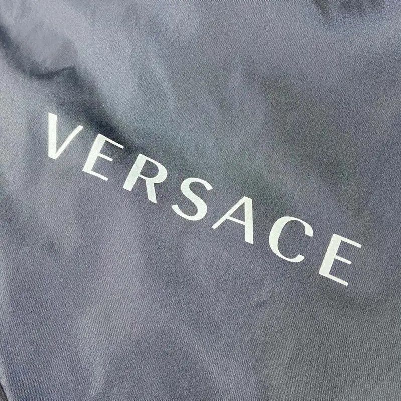 Versace Versace Black Nylon Women's Jacket 0089 Size L / US 10 / IT 46 - 3 Thumbnail