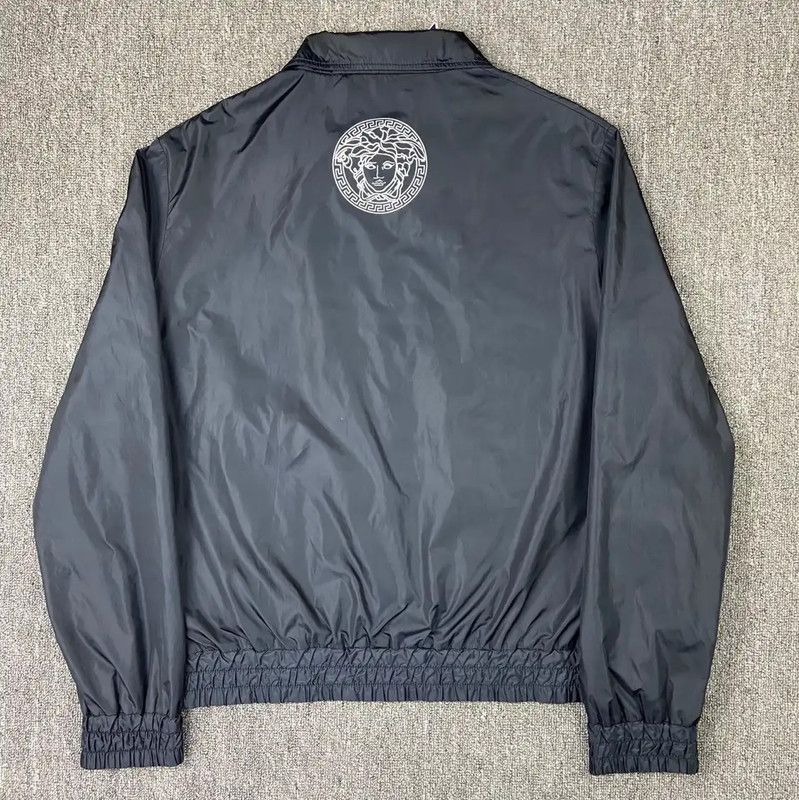 Versace Versace Black Nylon Women's Jacket 0089 Size L / US 10 / IT 46 - 2 Thumbnail