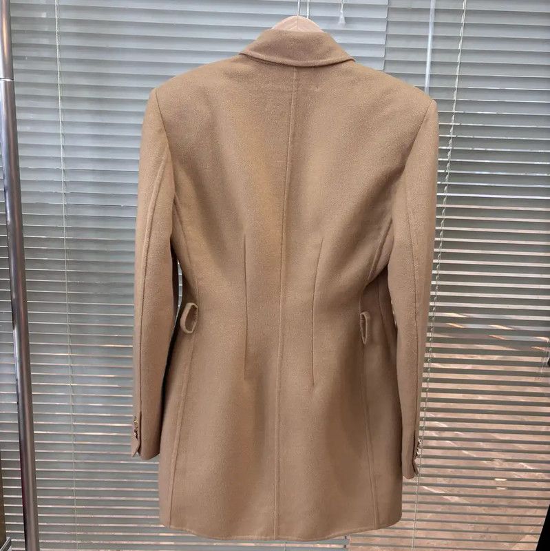 Versace Versace Winter Wool Long Coat in Khaki 0089 Size L / US 10 / IT 46 - 2 Thumbnail