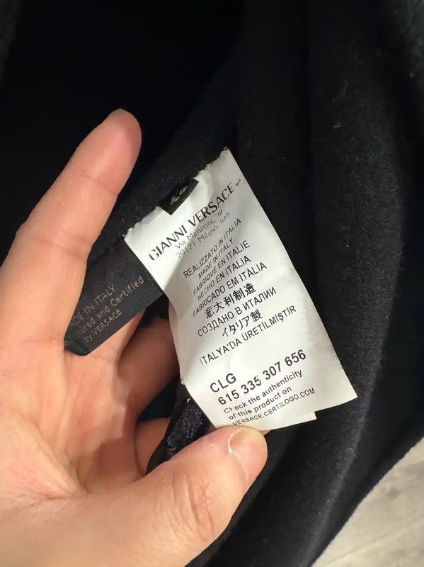 Versace Versace Black Wool Women's Coat 0089 Size L / US 10 / IT 46 - 5 Thumbnail