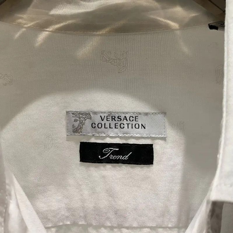 Versace Versace Women's White Cotton Shirt 0089 Size ONE SIZE - 3 Thumbnail