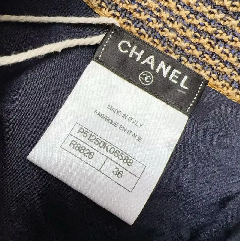 Chanel Chanel Striped Cotton Blend Skirt 0089 Size 36" / US 14 / IT 50 - 4 Thumbnail